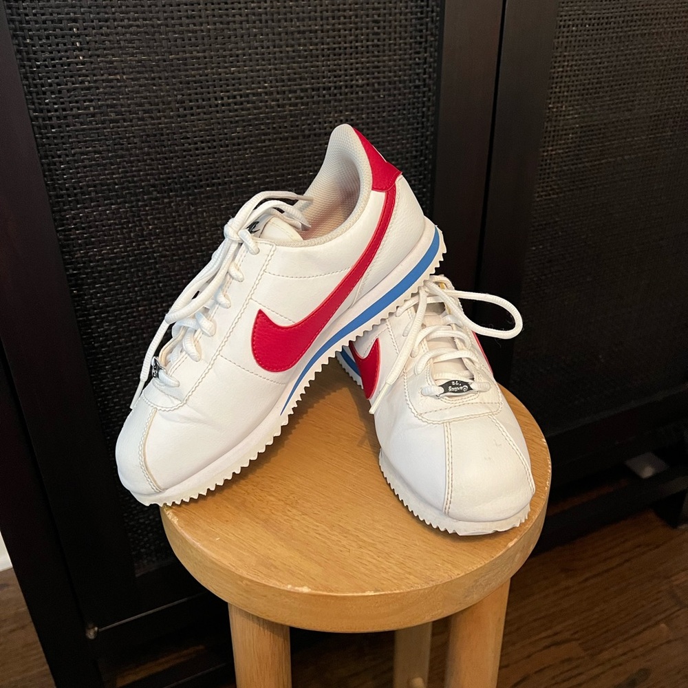 Nike Kids White and Red Sneakers